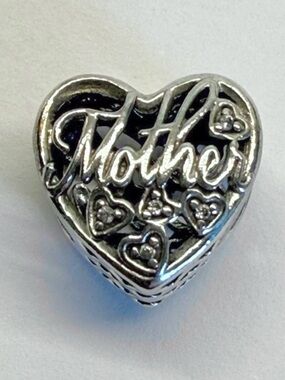 Pandora Mother Son Heart Charm Set Love Family Silver Bead